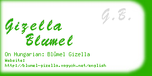 gizella blumel business card