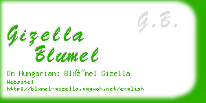 gizella blumel business card